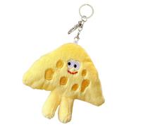 Plush Cheese Charm - Treat Yourself With Cosy Filled Cheese Key Ring, Plush Cheese Keyring, Cute Charm Cheese Food Toy, Kawwai Pendel Food Bread For Children, Bag Acces, yellow, Siehe Beschreibung