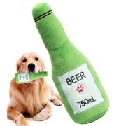 Plush Chew Dog Toy - Bite-Resistant, Simulated Sound Beer Shape Toy Plush Toys - Chattering Chew Toy, Plush Interactive Dog Toys For Small, Medium, Large Dogs, Behavioral Training