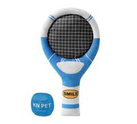 Plush Chew Toy for Indoor Dogs, Squeaky Pet Toy, Plush Dog Stuffed Squeaky Toys, Interactive Dog Toy with Tennis Racket for Aggressive Chewing for All Breeds