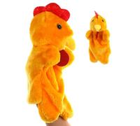 Plush Chicken Puppet - Soft Animal Hand Toy, Cartoon Finger Puppet | Farm-Themed Role-Playing Prop, Early Education Teaching Tool, Interactive Storytelling Aid, Children's Theater Performance Accessor
