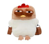 Plush Chicken Zipper Shoulder Bag - Cute Animal Pouch with Adjustable Shoulder Strap | Cartoon Chicken Bag for Kids, Girls and Boys, Soft Peluch Material