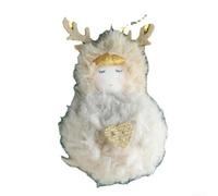 Plush Christmas Angel Doll Pendant 10x7x3cm Hanging Decoration | Soft plush material easy to hang for versatile for home hotels schools and brings luck and peace all year