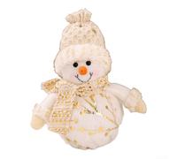 Plush Christmas Night Light 22-28cm Battery-Powered Three Festive | Soft polyester plush material gentle warm LED light compact size for tabletops includes snowman Santa reindeer