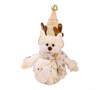 Plush Christmas Night Light 22-28cm Battery-Powered Three Festive | Soft polyester plush material gentle warm LED light compact size for tabletops includes snowman Santa reindeer