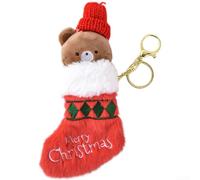 Plush Christmas Ornaments Soft Fabric Hanging Dolls Festive Tree Decor Minimalist Red Star Cookie Stocking Design Lightweight Alloy Holiday 9x10cm(G)