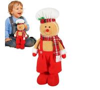 Plush Christmas Pan Man, Christmas Bread Man Doll - Cute Christmas Dolls with Bread Man, Christmas Tree Doll Ornaments Seasonal Decorations for Interiors