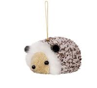 Plush Christmas Tree Ornaments,Plush 3D Animal Christmas Tree Decorations,Animal Ornament Xmas Animals Faux Ornament Keychain Decor with Festive Details for Holiday Home Decor (Hedgehog)