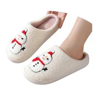 Plush Cloud Slippers, Cozy Winter Couples Snowman Slippers Soft Sole Shoes For And Indoor Outdoor Warm Fleece Lined Comfort
