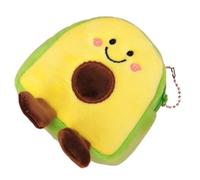 Plush Coin Purse - Avocado-Shaped Change Wallet, Portable Small Pouch, Soft Fruit Storage Bag | Cute Large Capacity Interesting Stuffed Animal Money Container with Zipper for Girls Kids School Travel