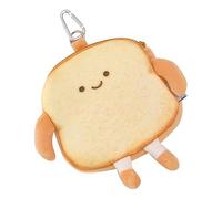 Plush Coin Purse, Plush Wallet | Toast Zipper Change Wallet | Bag Pendant, Small Coin Pocket, Plush Coin Purse for Credit Card, Key, Happy Toast, Se référer au descriptif, Refer to description