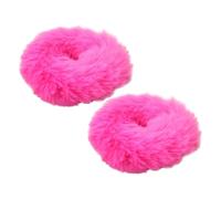 Plush Colorful Hair Scrunchies, Faux Elastic Hair Ties, Bobbles Ponytail Holder Accessories for Women Girls ()