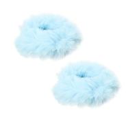 Plush Colorful Hair Scrunchies, Faux Elastic Hair Ties, Bobbles Ponytail Holder Accessories for Women Girls ()