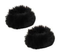 Plush Colorful Hair Scrunchies, Faux Elastic Hair Ties, Bobbles Ponytail Holder Accessories for Women Girls ()