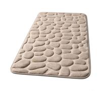 Plush Coral Fleece Shower Mat, Coffee Brown 60x90cm | Step out of the shower onto a thick coral fleece mat that soaks up water and keeps your bathroom floor dry.