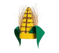 Plush Corn Cob Hat - Funny Corn Hats | 11 Inch Funny Corn Cob Food Hat With Green Leaves And Brown Shells | Corn Cob Hat