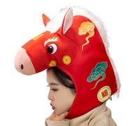 Plush Costume Hat - 30.5 x 35.6 cm, Soft Polyester, Novelty Animal Headwear, Moon New Year Party Supplies | Carnival Parade, Birthday Photo , Themed School Performance