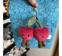plush cotton cat candy two-color lovely soft two-color keychain croissant plush keychain Cherry plush keychain plush croissant plush
