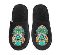 Plush Cotton Slipper Strange People And Weed Pla Cannabis Men's Slipper Portable Winter Slippers for Travel Indoor Ladies L