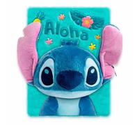 Plush Cover Kids Licensing Disney Stitch Secret Diary 3D Vert 21x15,5 cm