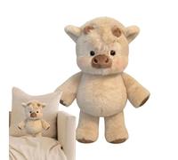 Plush Cow - Soft Pillows, Stuffed Animal Toy, Realistic Spotted Farm Design, Naptime Cuddle Support Cushion, Home Interior Decorations, 17.7inch Black White Large Nursery Bedding