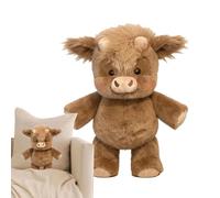 Plush Cow - Soft Pillows, Stuffed Animal Toy, Realistic Spotted Farm Design, Naptime Cuddle Support Cushion, Home Interior Decorations, 17.7inch Black White Large Nursery Bedding