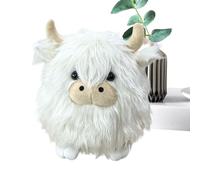 Plush Cow Stuffed Animal | 20 Centimeters Cute and Doll,Long Haired Plush Cow Toy - For Kids And Adults For Home Kids Room Sofa Shelves And Bedroom Decoration