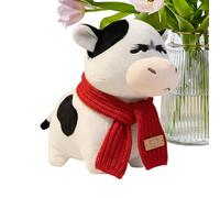 plush cow - stuffed animal doll, cuddly figure | Comfortable short plush cotton filling Versatile decorative pillow Pillow Lovely companion with cute features for birthday cat