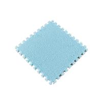 Plush Crawling Mat 10/20Pcs Soft Plush Mat Play Mat Foam Puzzle Carpet In Room Keep Warm Playmat For Living Room Bedroom(Light Blue,10Pcs)