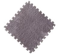 Plush Crawling Mat 10/20Pcs Soft Plush Mat Play Mat Foam Puzzle Carpet In Room Keep Warm Playmat For Living Room Bedroom(Grey,10Pcs)