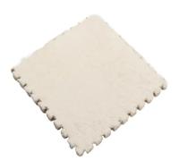 Plush Crawling Mat 10/20Pcs Soft Plush Mat Play Mat Foam Puzzle Carpet In Room Keep Warm Playmat For Living Room Bedroom(White,20Pcs)