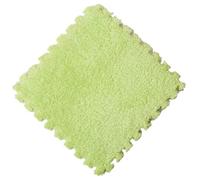 Plush Crawling Mat 10/20Pcs Soft Plush Mat Play Mat Foam Puzzle Carpet In Room Keep Warm Playmat For Living Room Bedroom(Green,20Pcs)