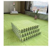 Plush Crawling Mat, Pack Of 80 Interlocking Puzzle Foam Carpet Tiles Multicolor 0.23-0.39 in Thick (Light Green 0.23In)