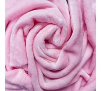 Plush Cuddle Fleece Fabric Material Baby Pink 1MTR