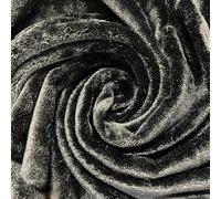 Plush Cuddle Fleece Fabric Material Black 1MTR