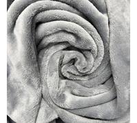 Plush Cuddle Fleece Fabric Material Dark Grey 1MTR