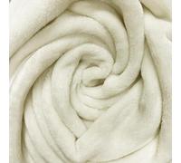 Plush Cuddle Fleece Fabric Material Ivory 1MTR