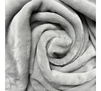 Plush Cuddle Fleece Fabric Material Silver 1MTR