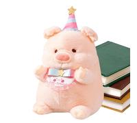 Plush Cuddle Stuffed with Soft Pigs, Plush Animal Hugging Pillow, Soft and Comfortable Plush Wrap Pillow | Plush Pillow with Banner Happy Birthday for Friends