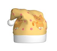 Plush cute cartoon kitten Christmas Hat, festive costume accessory, soft to the touch, perfect for Christmas and holiday parties.