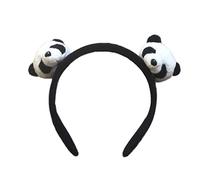Plush cute panda kids girls headband hair clip ponytail ring accessory lady gift very practical and popularPractical and ingenious