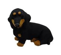 Plush Dachshund - Artificial Plush PU Leather 22x5x12cm Realistic | Cartoon Dog Toy with Funny Expression, Birthday Gift, Home Decor | Animal Figurine