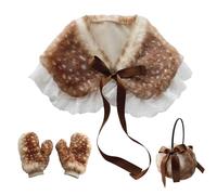 Plush Deer Costume Accessories - Soft Character Props Masquerade Party Theatre Performance Costume Ornament for Stage Show Festival Celebration Family Reunion Winter Holiday Outfit Decoration