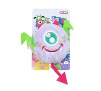 Plush Devil-Eye Cat Toy with Bell, 5.9-Inch Soft and Durable Chew Toy for Kittens and Adult Cats, Crinkle Sound for Self-Play and Mental Stimulation (purple)