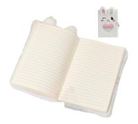 Plush Diary for Girls, Rabbit Diary | 80 Pages Drawing Notebook with Lock and Keys | Romantic Animal Notebook, Soft to Touch, for Notes, Drawing, Diaries, Secrets,