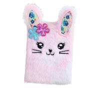 Plush Diary Notebook - Fuzzy Kids Journal With Soft Shiny Cover, Secret Writing Book | Cute Animal Design Encourages Creative Expression Ideal Birthday Christmas New Year Gift Personal Notes School