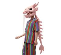 Plush Dinosaur Skeleton Costume | 3D Skull Headpiece and Spine Costume - Realistic Wearable Dinosaur Skeleton Outfit Adult - for Kids Adults Halloween Cosplay Party