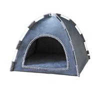 Plush Dog Bed House, Soft Padded Foldable Enclosed Cave, Sizes M 42x42x36cm and L 52x52x42cm for Small to Large Pets, Puppies Home Use