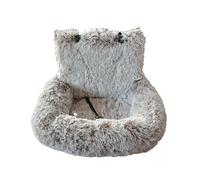 Plush Dog Car Seat - Washable Pet Car Seat | Pet Booster Travel Bed | Waterproof Warm Plush Dog Safety Seats | Comfortable | Padded Breathable For Outdoor