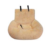 Plush Dog Car Seat - Washable Pet Car Seat | Pet Booster Travel Bed | Waterproof Warm Plush Dog Safety Seats | Comfortable | Padded Breathable For Outdoor