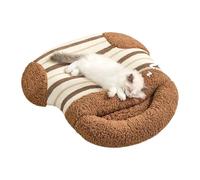 Plush Dog Cave Bed - Soft Flannel Material, Comfortable Pet Cushion, Design | Sleeping Place for Cats Indoor, Corner Rest in Home, Home Office, Travel on the Floor